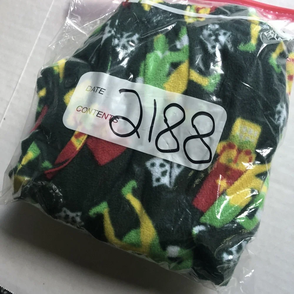 Elf Fleece Pajama Pants Buddy Christmas Holiday All over Print Sz S a2188